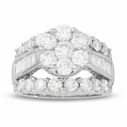Previously Owned - 4 CT. T.W. Diamond Cluster Wedding Ring in 14K White Gold