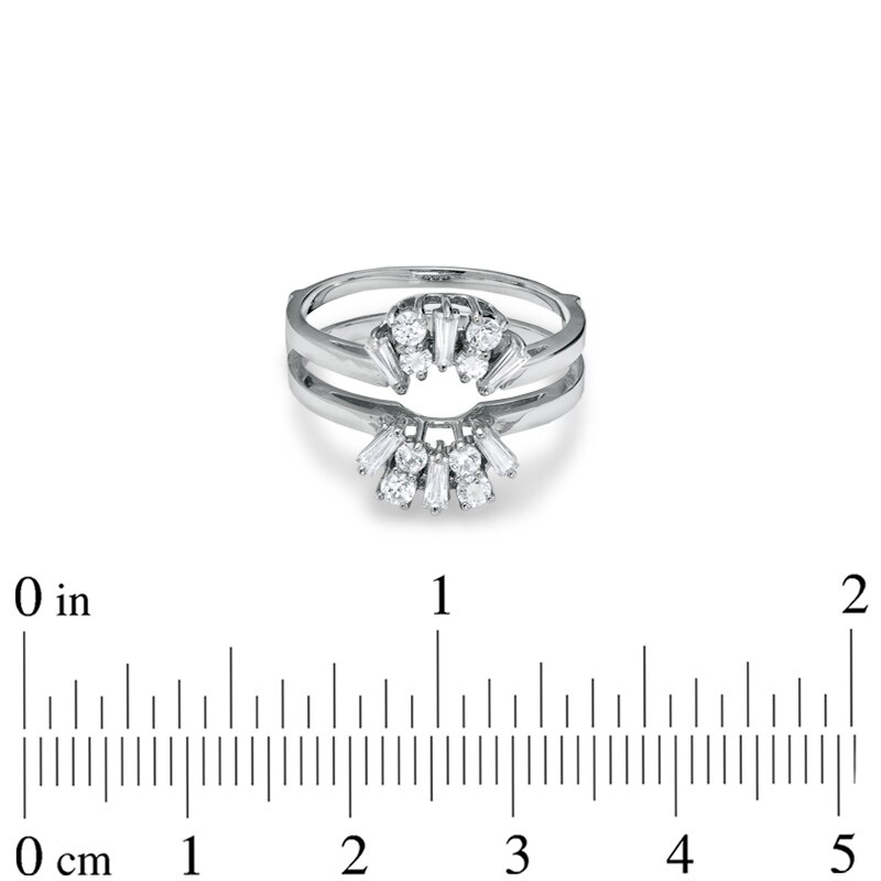 Main Image 3 of Previously Owned - 1/2 CT. T.W. Diamond Solitaire Ring Enhancer in 14K White Gold