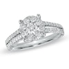 Thumbnail Image 1 of Previously Owned - 1 CT. T.W. Diamond Cluster Bridal Set in 14K White Gold