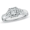 Thumbnail Image 0 of Previously Owned - 5/8 CT. T.W. Princess-Cut Diamond Frame Engagement Ring in 10K White Gold