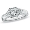 Thumbnail Image 1 of Previously Owned - 5/8 CT. T.W. Princess-Cut Diamond Frame Engagement Ring in 10K White Gold