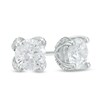 Thumbnail Image 1 of Previously Owned Love's Destiny by Peoples 1 CT. T.W. Diamond Solitaire Stud Earrings in 14K White Gold (I/I2)