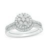 Thumbnail Image 0 of Previously Owned - 1/2 CT. T.W. Composite Diamond Frame Bridal Set in 10K White Gold