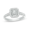 Thumbnail Image 1 of Previously Owned - 1/2 CT. T.W. Emerald-Cut Diamond Double Frame Engagement Ring in 14K White Gold