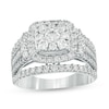 Thumbnail Image 1 of Previously Owned - 2 CT. T.W. Composite Diamond Cushion Frame Multi-Row Engagement Ring in 10K White Gold