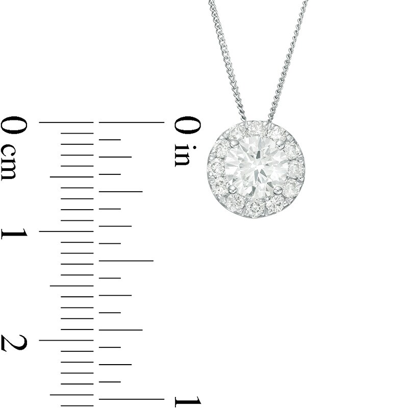 Main Image 3 of Previously Owned - 1 CT. T.W. Diamond Frame Pendant in 14K White Gold
