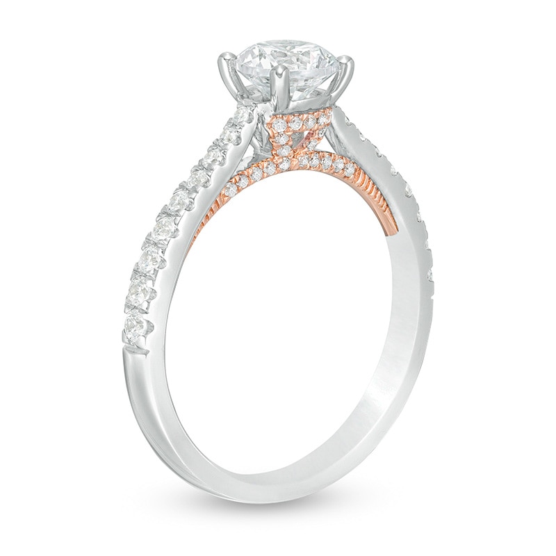 Previously Owned - Zales Private Collection 1 CT. T.W. Colourless Diamond Engagement Ring in 14K Two-Tone Gold (F/I1)