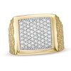 Thumbnail Image 1 of Previously Owned - 1 CT. T.W. Composite Diamond Square-Top Woven Shank Ring in 10K Gold