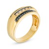Thumbnail Image 2 of Previously Owned - Men's 1/2 CT. T.W. Black Enhanced and Champagne Diamond Triple Row Ring in 10K Gold