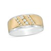 Thumbnail Image 1 of Previously Owned - 1/4 CT. T.W. Diamond Triple Slant Band in 10K Two-Tone Gold