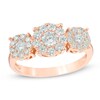 Thumbnail Image 1 of Previously Owned - 1 CT. T.W. Composite Diamond Three Stone Engagement Ring in 10K Rose Gold