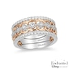 Thumbnail Image 1 of Previously Owned - Enchanted Disney Princess 1/2 CT. T.W. Diamond Tiara Stackable Three Ring Set in 14K Two-Tone Gold