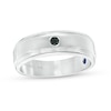 Thumbnail Image 0 of Previously Owned - Vera Wang Love Collection Men's 1/20 CT. Black Diamond Solitaire Wedding Band in 14K White Gold