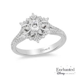 Previously Owned - Enchanted Disney Elsa 5/8 CT. T.W. Diamond Snowflake Engagement Ring in 14K White Gold
