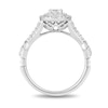 Thumbnail Image 2 of Previously Owned - Enchanted Disney Tiana 3/4 CT. T.W. Diamond Double Frame Engagement Ring in 14K White Gold