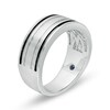 Thumbnail Image 2 of Previously Owned - Vera Wang Men's Grooved Wedding Band in 14K White Gold
