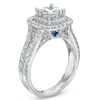 Thumbnail Image 3 of Previously Owned - Vera Wang Love Collection 2-1/5 CT. T.W. Princess-Cut Diamond Frame Engagement Ring in 14K White Gold