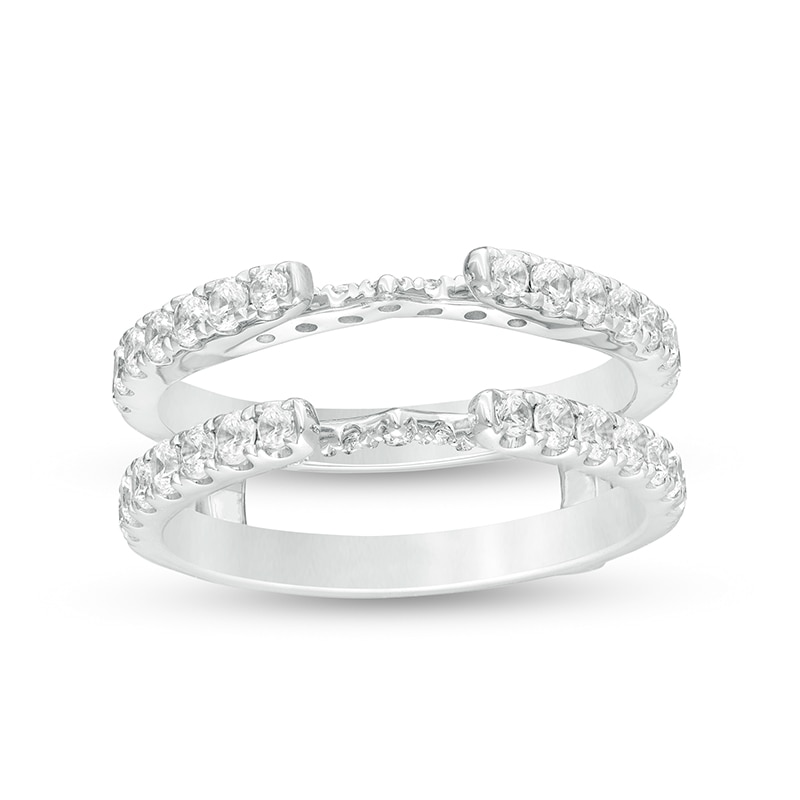 Main Image 1 of Previously Owned - 1 CT. T.W. Diamond Cathedral Solitaire Enhancer in 14K White Gold