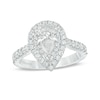 Thumbnail Image 1 of Previously Owned - Vera Wang Love Collection 1-3/4 CT. T.W. Pear Diamond Frame Engagement Ring in 14K White Gold (I/SI2)