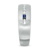 Thumbnail Image 3 of Previously Owned - Vera Wang Men's 1/4 CT. T.W. Diamond and Sapphire Wedding Band in 14K White Gold