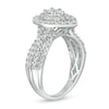 Thumbnail Image 3 of Previously Owned - 1 CT. T.W. Composite Pear Diamond Frame Tiered Shank Engagement Ring in 10K White Gold