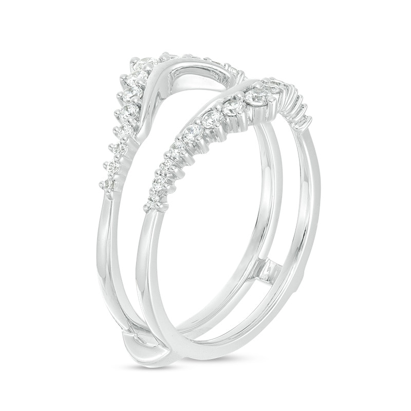 Main Image 2 of Previously Owned - 3/8 CT. T.W. Diamond Sunburst Solitaire Enhancer in 14K White Gold