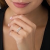 Thumbnail Image 2 of Previously Owned - 1/2 CT. T.W. Princess-Cut and Round Diamond Double Chevron Anniversary Band in 14K Two-Tone Gold