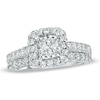 Thumbnail Image 1 of Previously Owned - Vera Wang Love Collection 2 CT. T.W. Princess-Cut Diamond Frame Bridal Set in 14K White Gold
