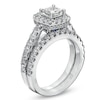 Thumbnail Image 3 of Previously Owned - Vera Wang Love Collection 2 CT. T.W. Princess-Cut Diamond Frame Bridal Set in 14K White Gold