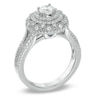 Thumbnail Image 1 of Previously Owned - Vera Wang Love Collection 1 CT. T.W. Diamond Triple Frame Engagement Ring in 14K White Gold
