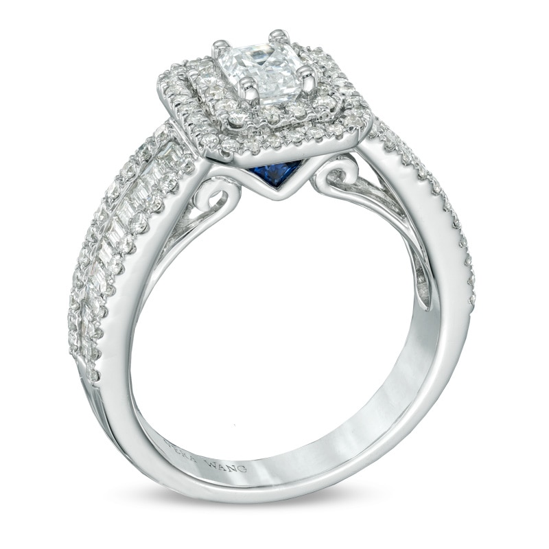 Emerald Cut Diamond Zales Wedding Rings Vera Wang Rose Gold Vera