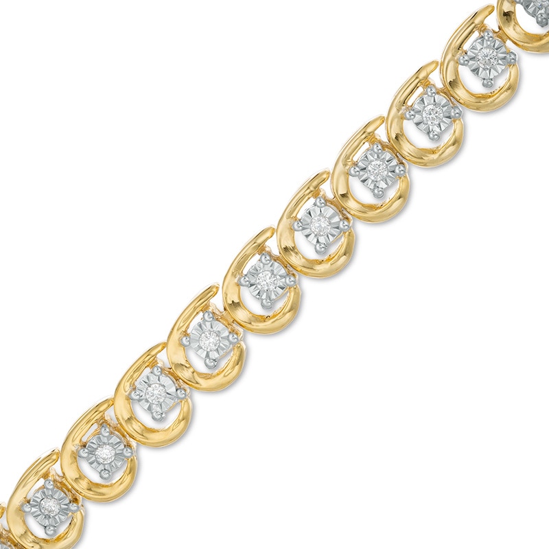 Previously Owned - 1/2 CT. T.W. Diamond Tennis Bracelet in 10K Gold