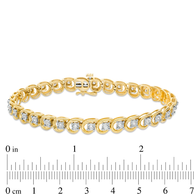 Previously Owned - 1/2 CT. T.W. Diamond Tennis Bracelet in 10K Gold