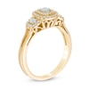Thumbnail Image 1 of Previously Owned - 1/2 CT. T.W. Diamond Past Present Future® Double Frame Engagement Ring in 10K Gold