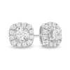 Thumbnail Image 0 of Previously Owned - 1/2 CT. T.W. Diamond Cushion Frame Stud Earrings in 10K White Gold