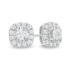 Thumbnail Image 1 of Previously Owned - 1/2 CT. T.W. Diamond Cushion Frame Stud Earrings in 10K White Gold