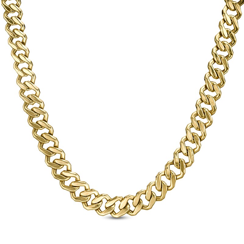 Main Image 1 of Previously Owned - Made in Italy Men's 6.5mm Curb Chain Necklace in 10K Gold - 22"