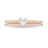 Thumbnail Image 4 of Previously Owned - 1/2 CT. T.W. Diamond Bridal Set in 10K Rose Gold