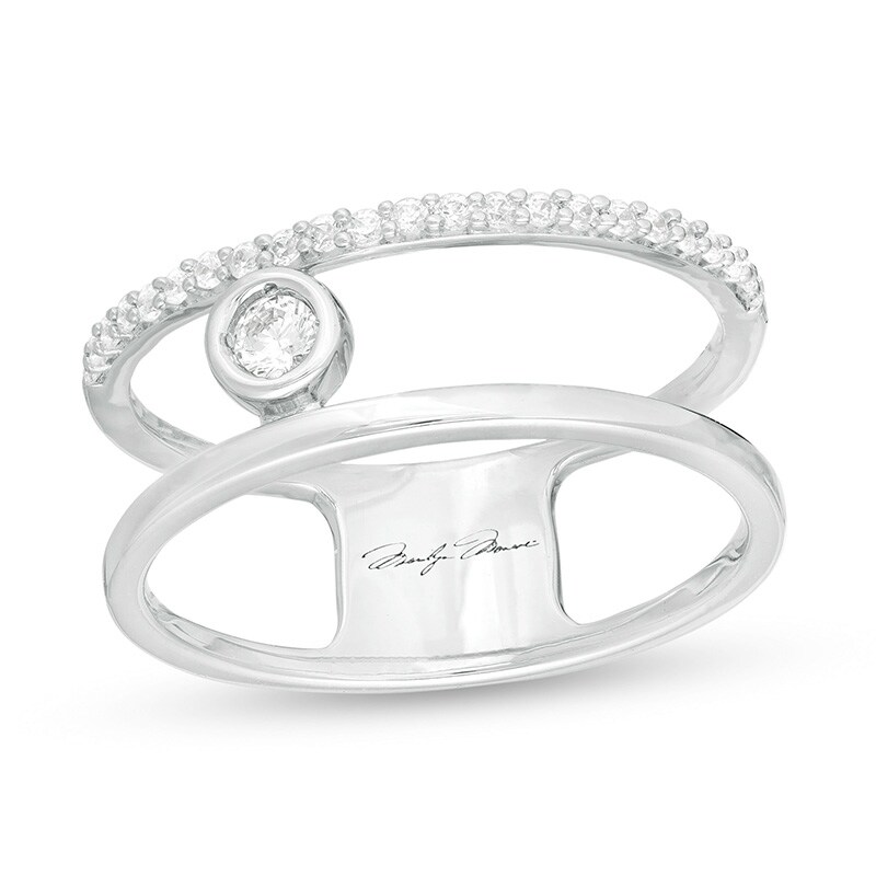 Previously Owned - Marilyn Monroe™ Collection 1/5 CT. T.W. Diamond Ring in 10K White Gold