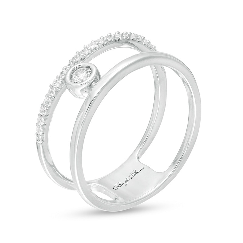 Previously Owned - Marilyn Monroe™ Collection 1/5 CT. T.W. Diamond Ring in 10K White Gold