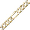 Thumbnail Image 1 of Previously Owned - Made in Italy 5.7mm Diamond-Cut Figaro Chain Bracelet in Hollow 10K Two-Tone Gold - 8.5"