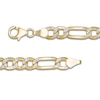 Thumbnail Image 2 of Previously Owned - Made in Italy 5.7mm Diamond-Cut Figaro Chain Bracelet in Hollow 10K Two-Tone Gold - 8.5"