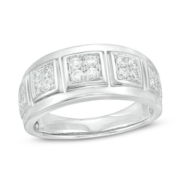 Previously Owned - 5/8 CT. T.W. Quad Multi-Diamond Five Stone Anniversary Band in 10K White Gold