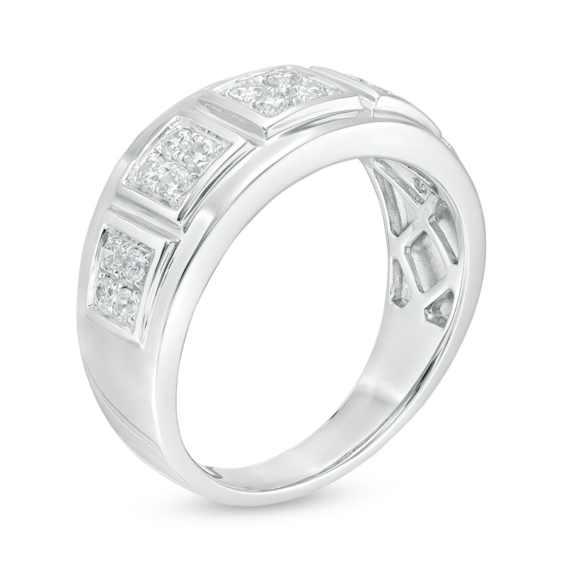 Main Image 2 of Previously Owned - 5/8 CT. T.W. Quad Multi-Diamond Five Stone Anniversary Band in 10K White Gold