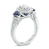 Thumbnail Image 2 of Previously Owned - Vera Wang Love Collection 3/4 CT. T.W. Diamond and Blue Sapphire Three Stone Ring in 14K White Gold