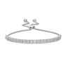Thumbnail Image 0 of Previously Owned - 1/3 CT. T.W. Diamond Double Row Bolo Bracelet in 10K White Gold - 10"