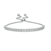 Thumbnail Image 1 of Previously Owned - 1/3 CT. T.W. Diamond Double Row Bolo Bracelet in 10K White Gold - 10"