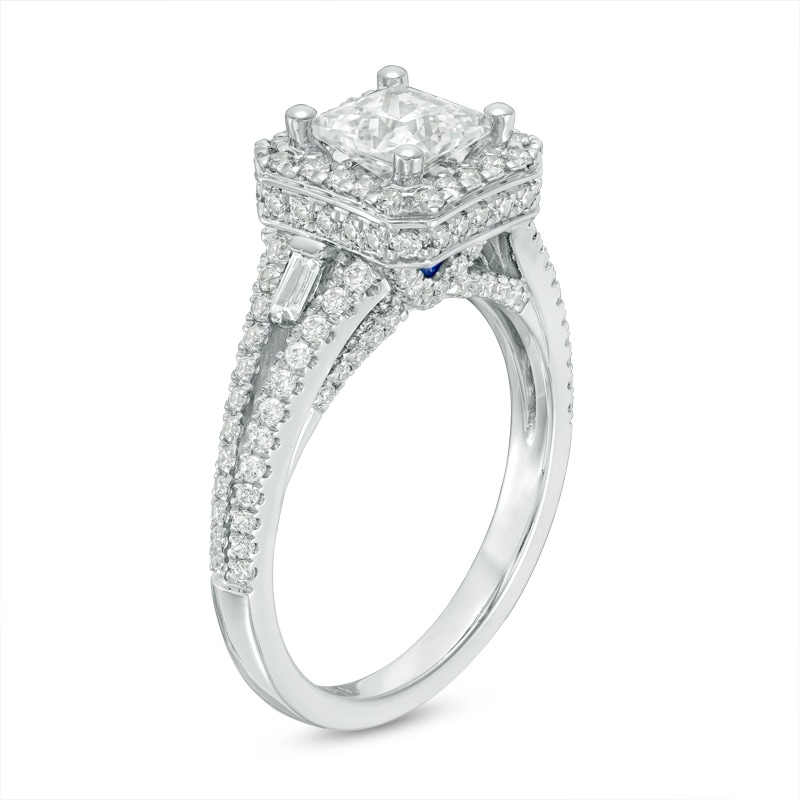 Main Image 2 of Previously Owned - Vera Wang Love Collection 1-3/4 CT. T.W. Diamond Frame Engagement Ring in 14K White Gold (I/SI2)