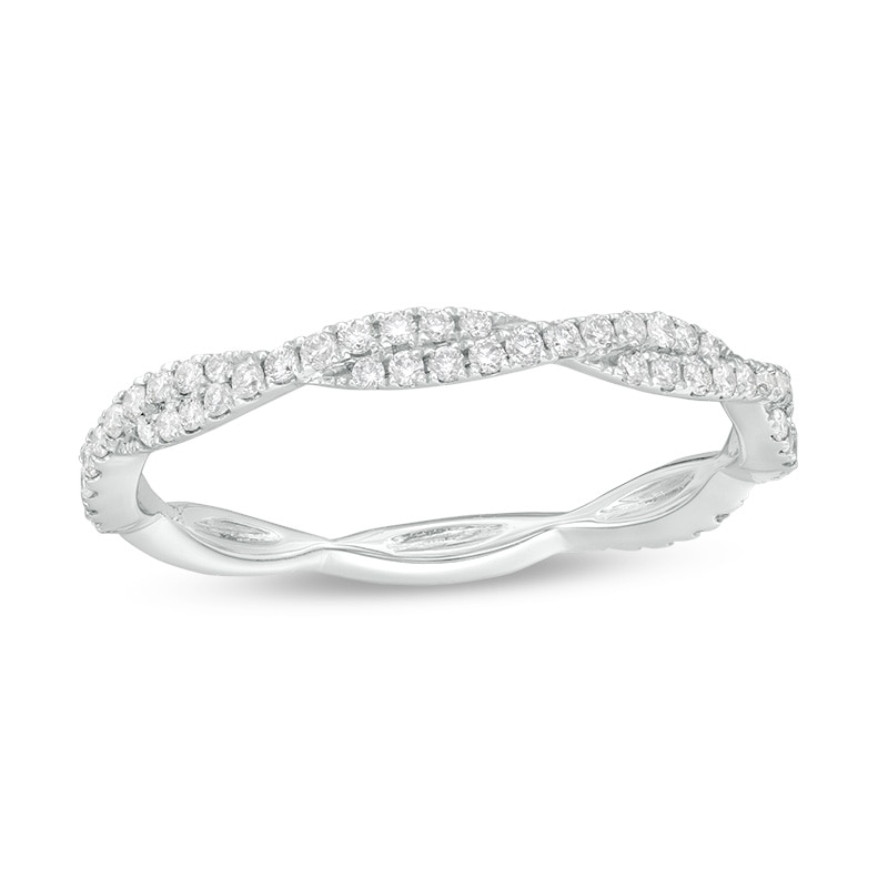 Main Image 1 of Previously Owned - 1/3 CT. T.W. Diamond Twist Band in 10K White Gold