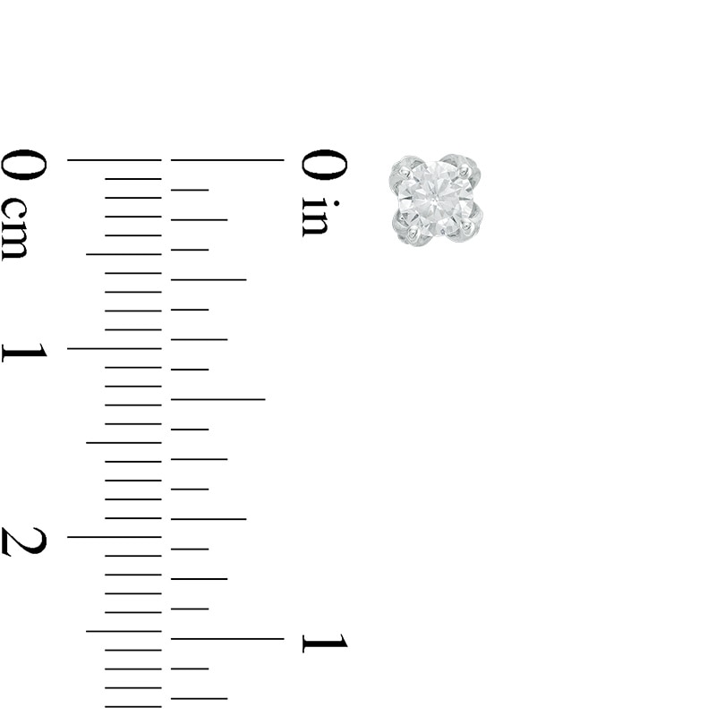 Main Image 2 of Previously Owned - Love's Destiny by Zales 5/8 CT. T.W. Diamond Solitaire Stud Earrings in 14K White Gold